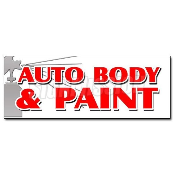 Signmission AUTO BODY & PAINT DECAL sticker collision insurance car repair small jobs, D-24 Auto Body & Paint D-24 Auto Body & Paint